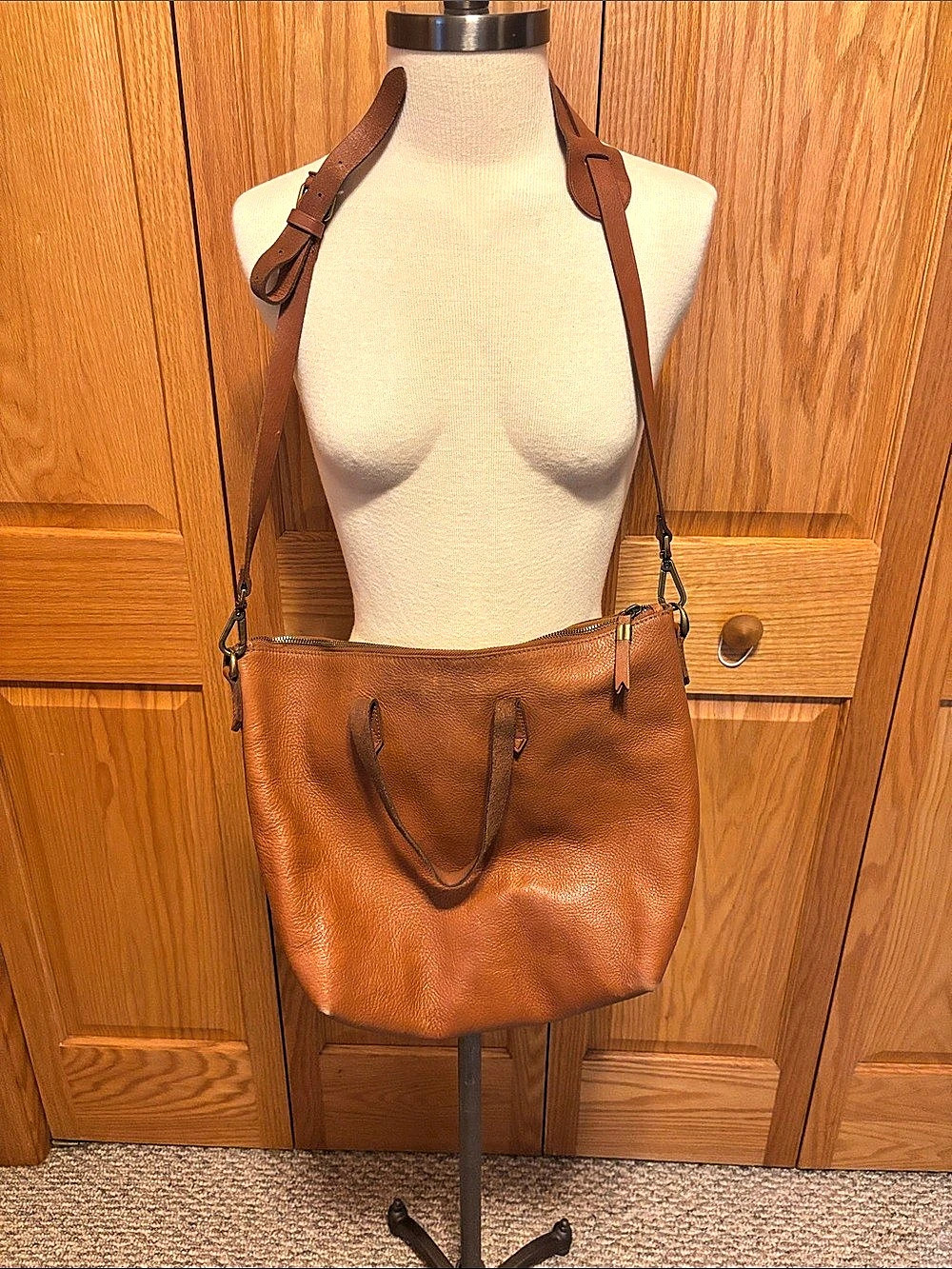 Madewell Leather Tote Bag in Brown